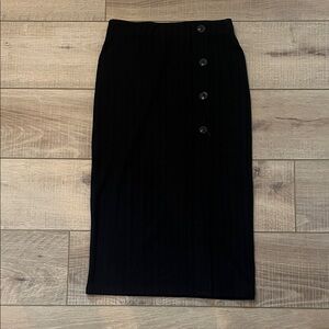 Black Women's Skirt with Button Detailing. Size XS.